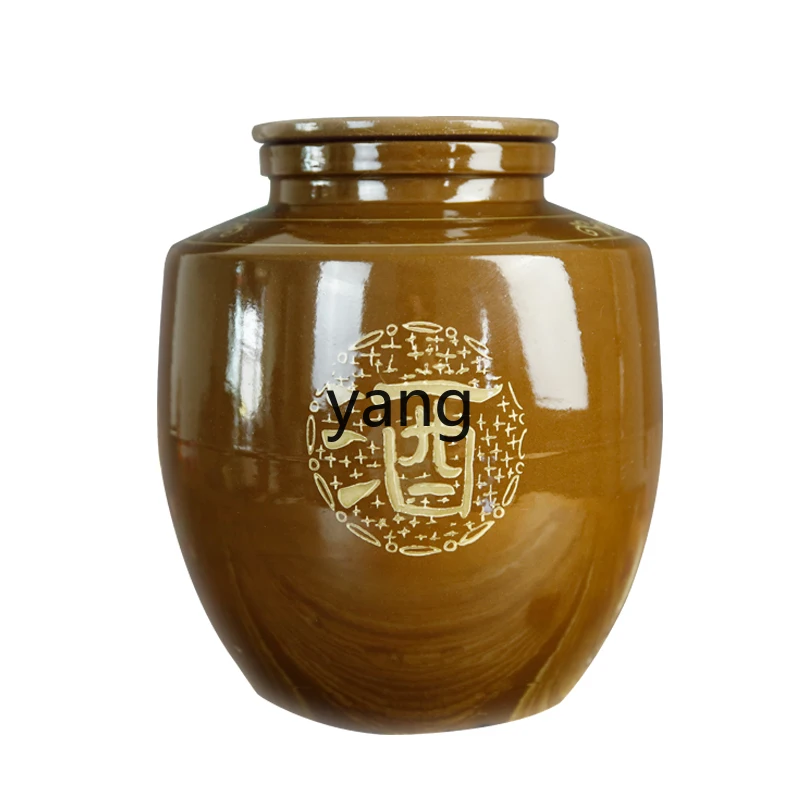 LMM ceramic pottery wine tank household high-grade sealed thickened fermentation cellar wine jar