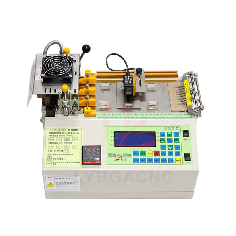 Machine de découpe de ruban d'ordinateur entièrement automatique, coupe-autocollant de fermeture à glissière d'étiquettes de marque de commerce à froid et à chaud, écran tactile, Circ988, 220V, 110V