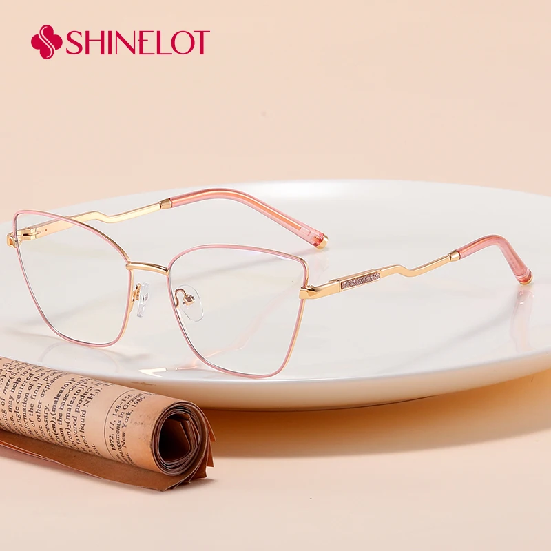 

81512 Cat Eye Creative Eyeglasses Frame Female Transatlantic Glasses Youth Style Romantic Eyewear Delicate Accessories