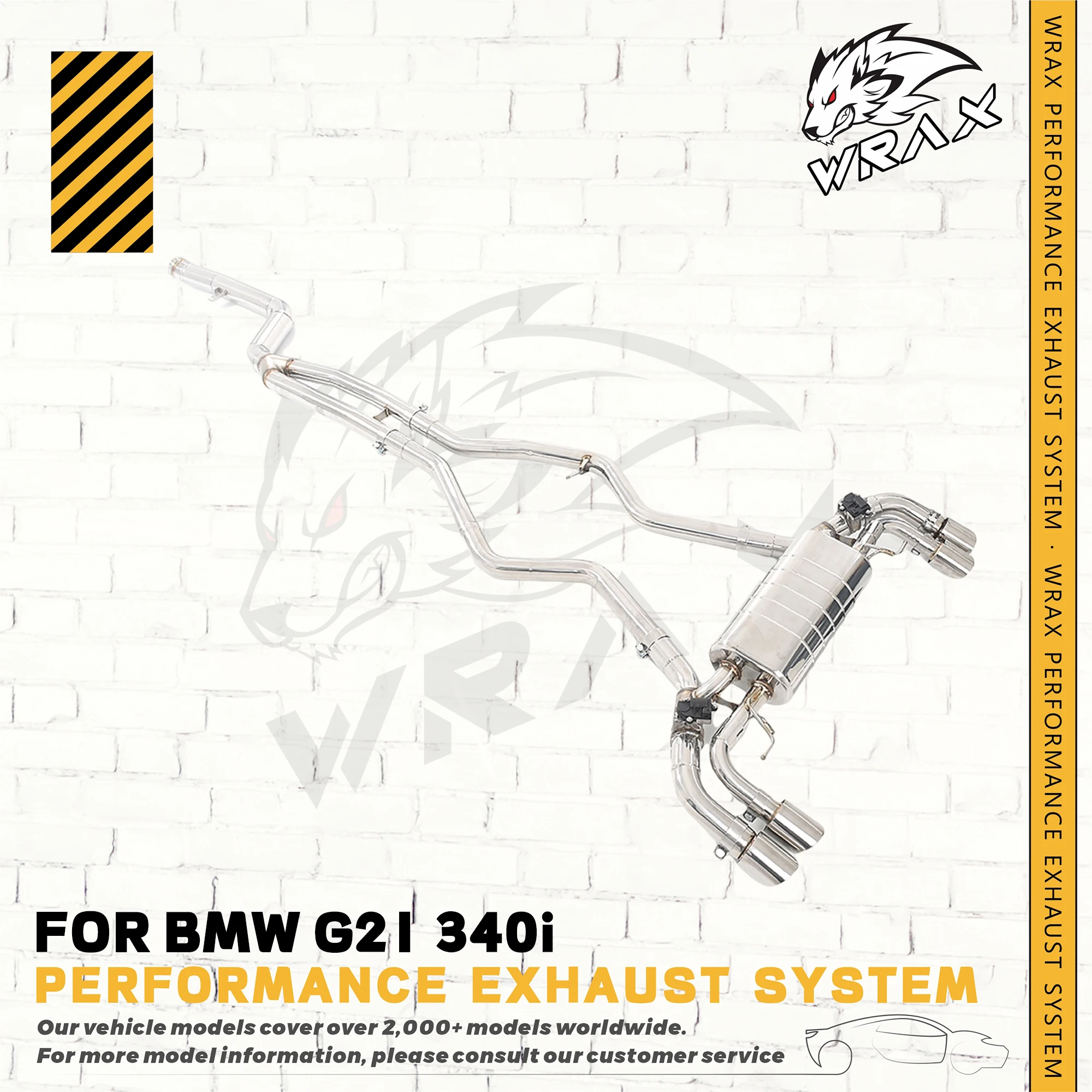 

Valved Sport Sound WRAX Stainless Steel Catback Exhaust For BMW G21 340i car accessories Direct Fit Replacement