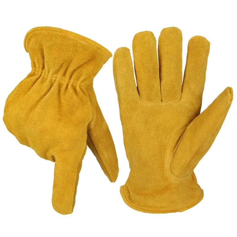 Work Gloves Winter Insulated Snow Cold Proof Leather Glove Thick Thermal Imitation Lambswool - Extra Grip Flexible Warm for Work