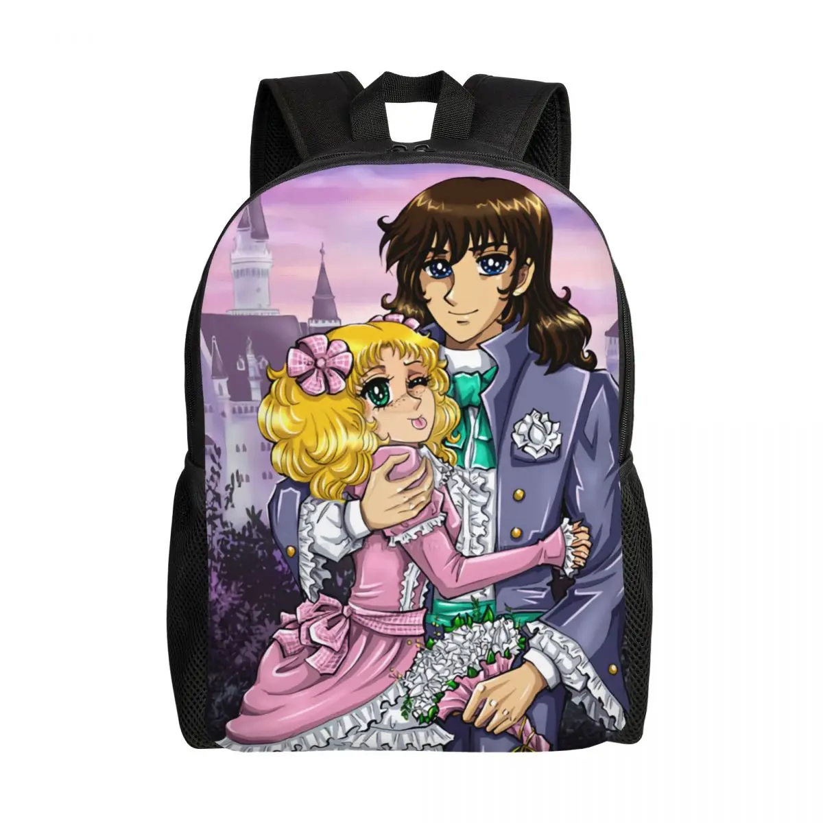 Mochila para portátil Candy para hombre y mujer, bolsa de libros a la moda para estudiantes universitarios, Anime Manga, bolsos de dibujos animados para niñas