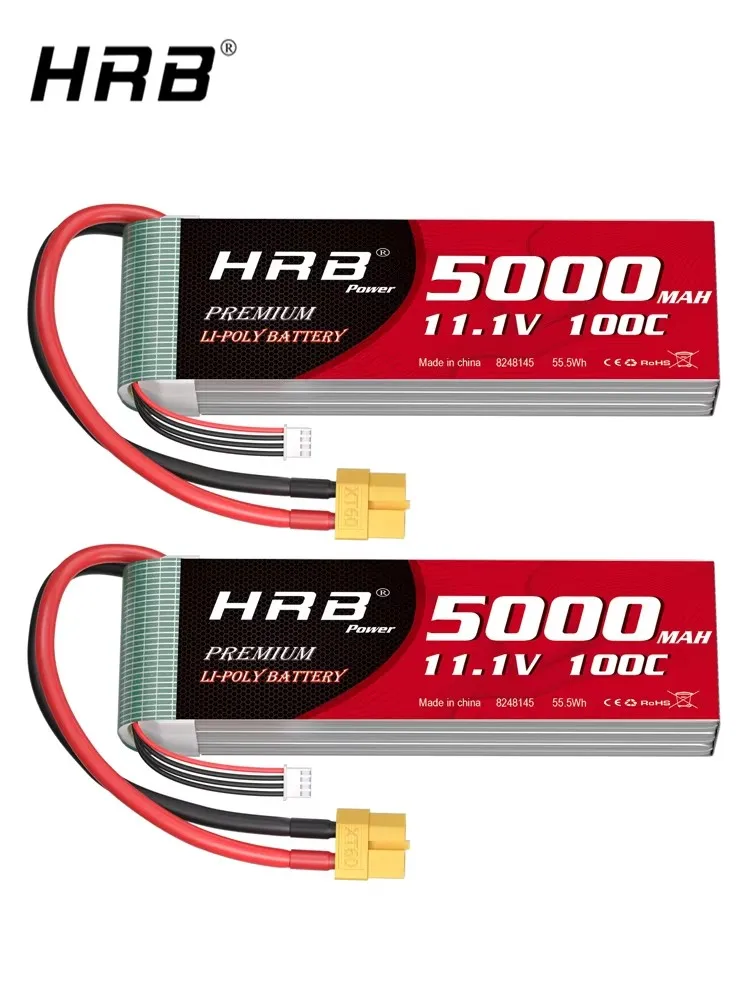 Batterie Lipo HRB 2S 3S 5S 4S 6S 3300mah 4500mah 5000mah 6000mah 7.4V 11.1V 14.8V 18.5V 22.2V XT60 XT90 pour avions FPV