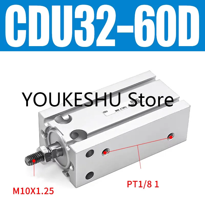 Brand New Original Free-Mount Mini Pneumatic Cylinder CDU32-60D