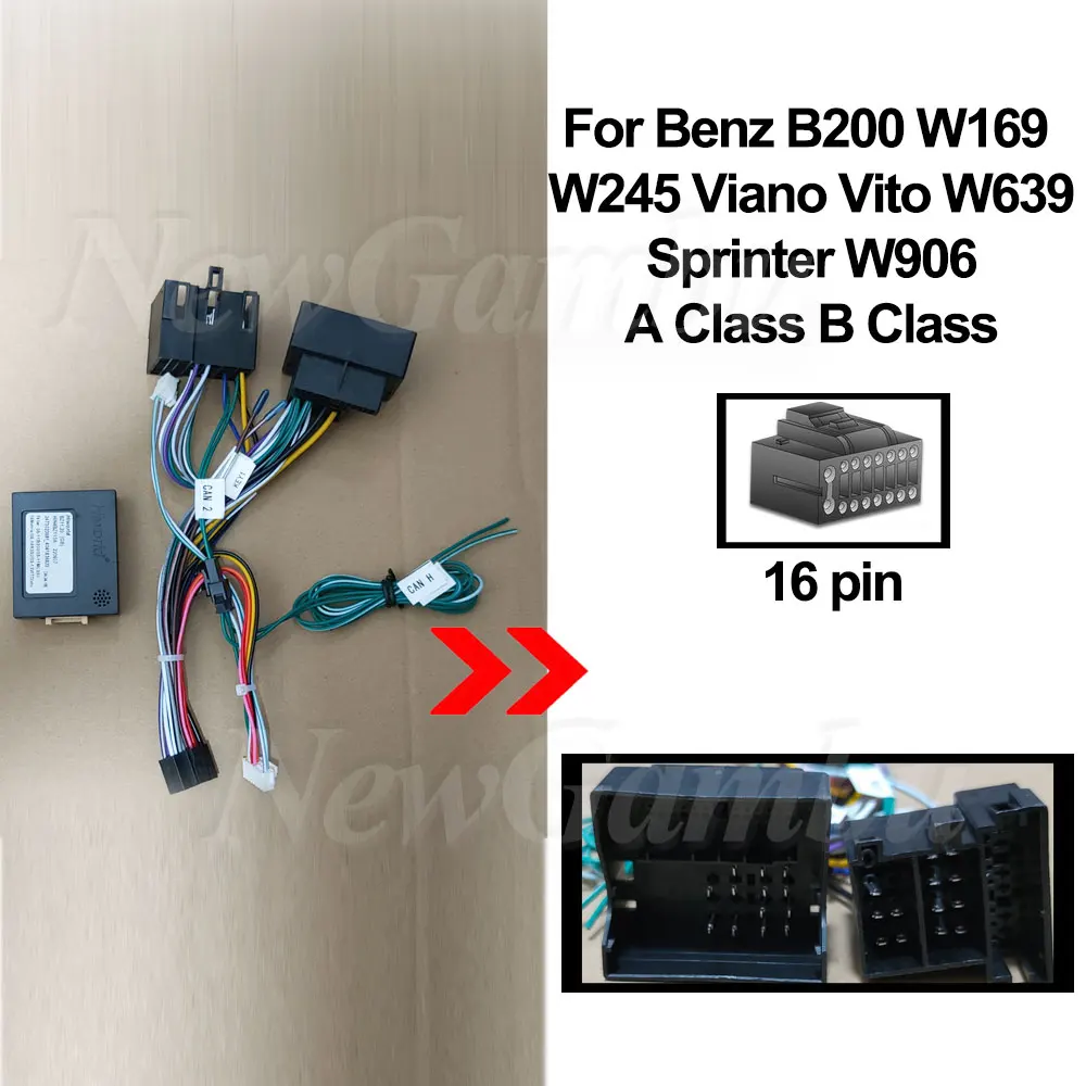 Car Wiring Harness Android For Benz B200 W169 W245 Viano Vito W639 Sprinter W906 A B Class Cable OR CANBUS OR CABLE AND CANBUS