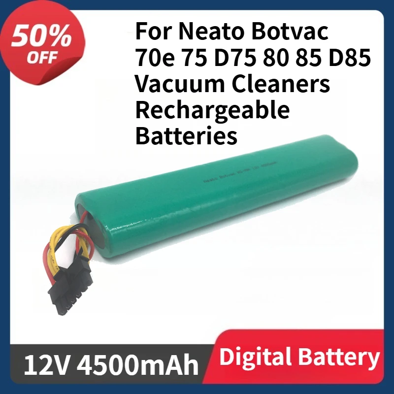 

Ni-MH Battery for Neato Botvac 70e 75 D75 80 85 D85 Vacuum Cleaners Rechargeable Batteries 12V 4500mAh Battery