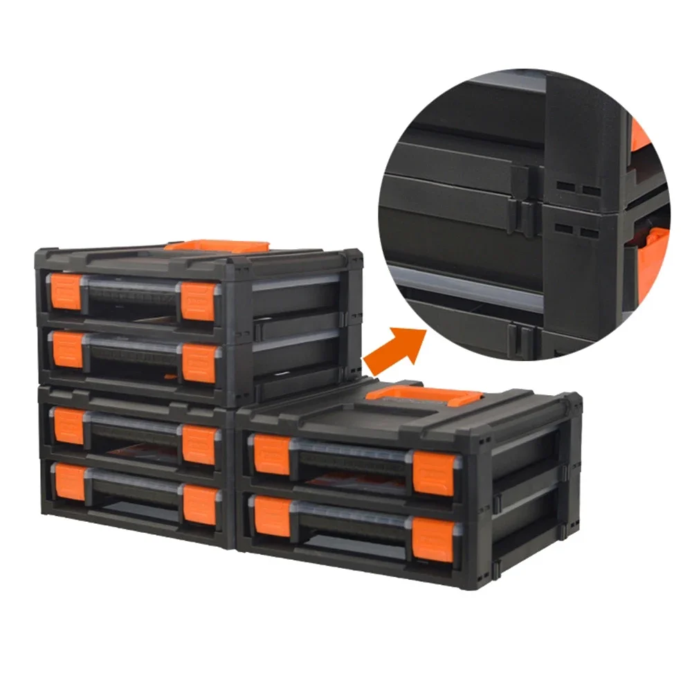 Portable Large Empty Tool Box Set Storage Modular Parts Box Storage Tools Plastic Combination Tool Boxes Edc Accessories