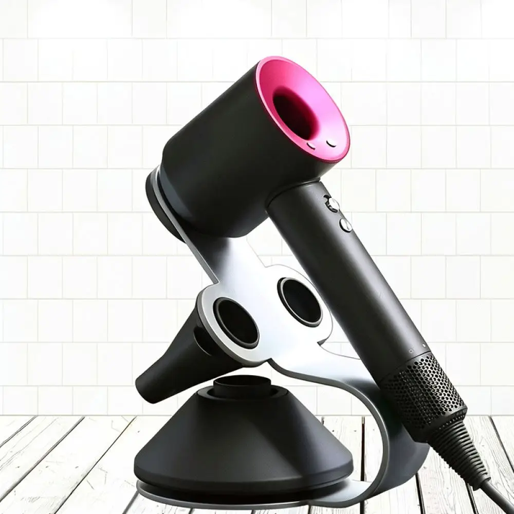 Heavy Duty Metal Stand For Dyson Hair Dryer Wall Mount Holder Organizer Rack Bathroom Appliance Accessory