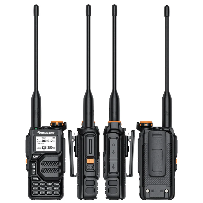 Walkie Talkie profissional de QuanSheng, 3km-5km, 1600mAh, usado para hotéis, viagem, canteiro de obras, 5 W