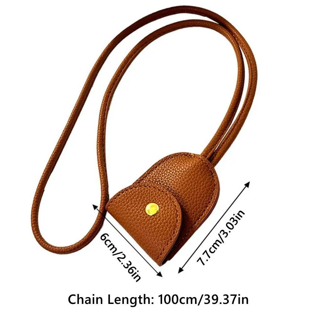 بو شنقا حبل قلادة اللون البني الأسود اللون سترة سلسلة قلادة متعددة الوظائف استخدام سلسلة المفاتيح المحمولة تخزين قلادة