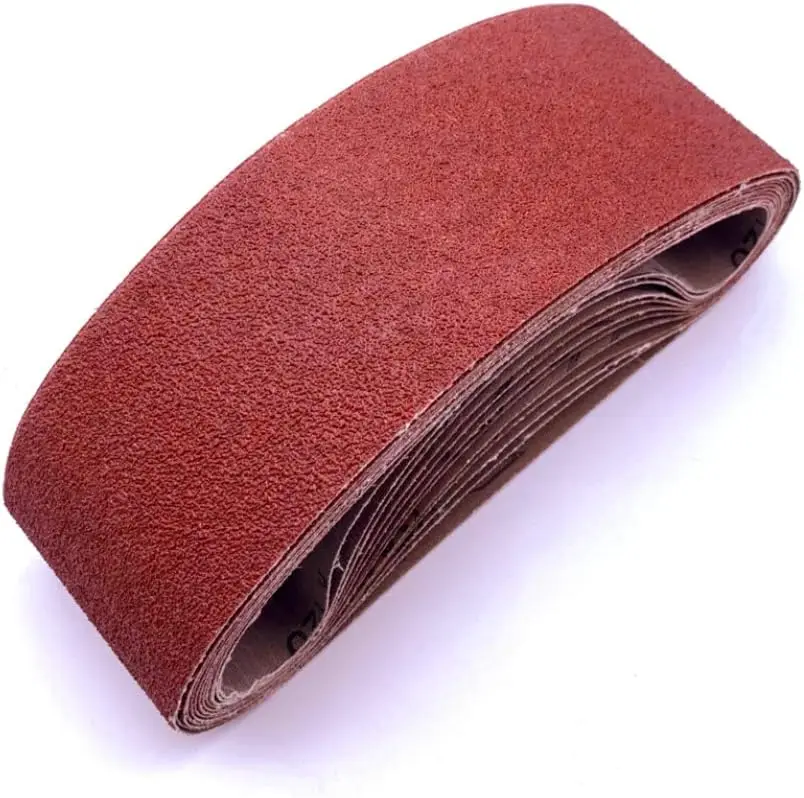 

4x21 Sanding Belts 80 Grit Aluminum Oxide 12 Pack for Belt Sander Wood Metal