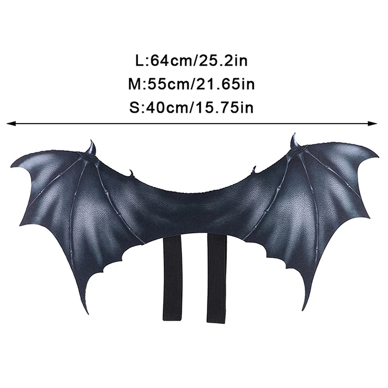 Halloween Cute Pet Clothes Black Bat Wings Harness Costume Cosplay Halloween Party Cat Dog Costumes Bat Wings Pet Supplies