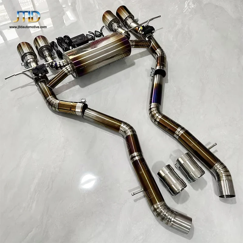 JTLD High Quality  Valvetronic titanium Exhaust 89mm single Middle  Pipe rear pipe exhaust catback  For BMW M2 G