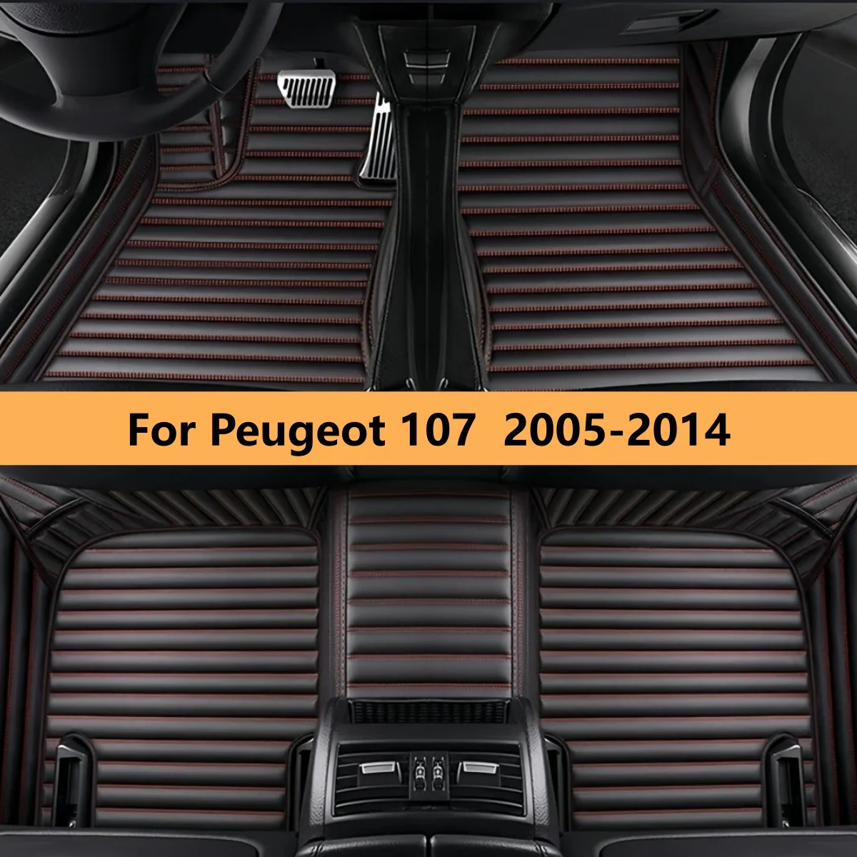 

Car Floor Leather Mats Fit For Peugeot 107 2005 2006 2007 2008 2009 2010 2011 2012 2013 2014 Carpets Rugs Foot Pads Accessories