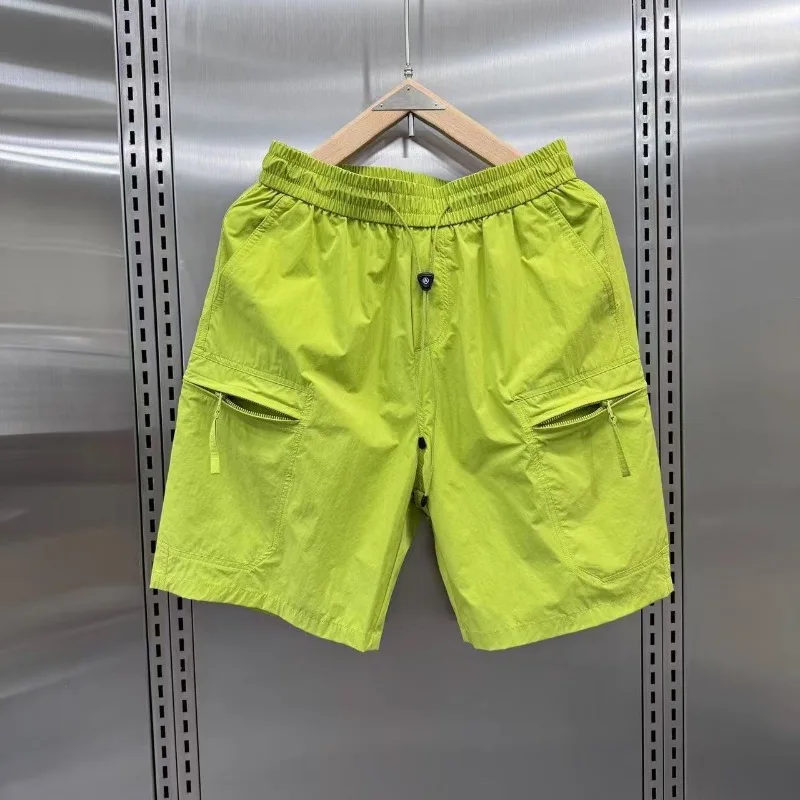 

2026 Summer Men's Quick Dry Cargo Shorts Casual Loose Fit Multi Pocket Straight Leg Beach Shorts Lightweight Outdoor Shorts