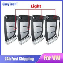 OkeyTech Newest Modified 2/3 Buttons Remote Flip Folding Car Key Shell For VW Volkswagen MK4 Bora Golf 4 5 6 Passat Polo Bora