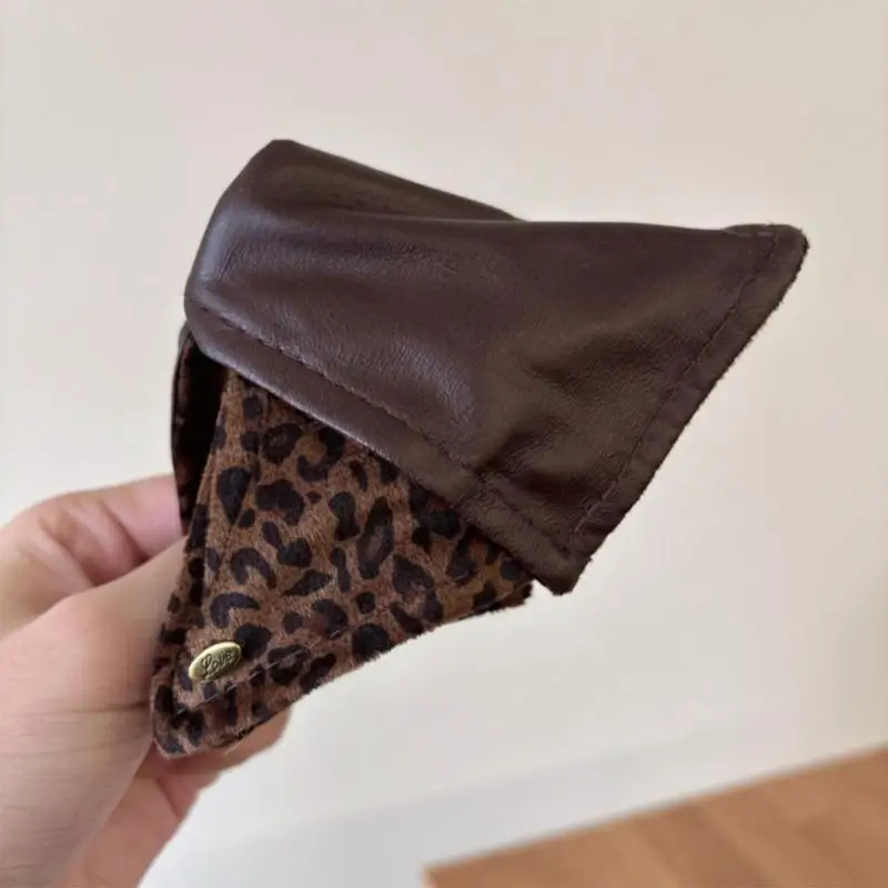 

39BB Elegant Animal Print Hair Claw Scrunchies 13cm Length Comfortable Hair Accessory