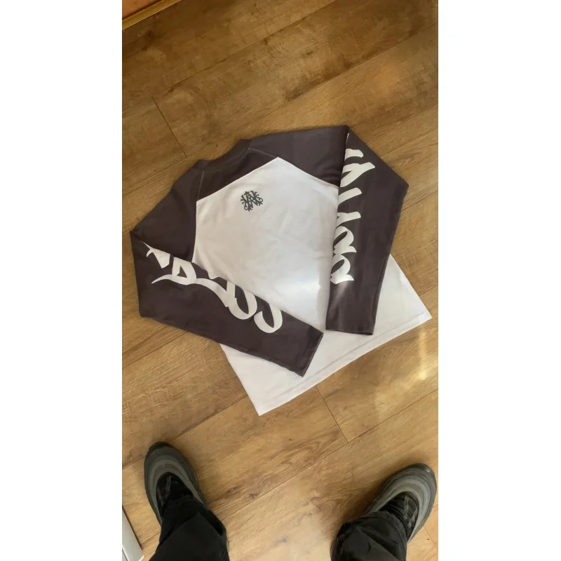 

Осенне-зимняя футболка с длинными рукавами и цветными блоками, быстросохнущая, дышащая, высокоэластичная, футболка унисекс.