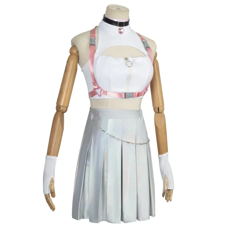 2025 Новая игра аниме NIKKE The Goddess of Victory, косплей Viper, лазерная ткань, нагрудное пальто, короткая юбка, серьги, парик, Хэллоуин, Co