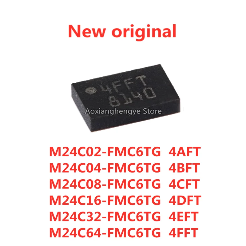 10PCS M24C02-FMC6TG 4AFT M24C04-FMC6TG 4BFT M24C08-FMC6TG 4CFT M24C16-FMC6TG 4DFT M24C32-FMC6TG 4EFT M24C64-FMC6TG 4FFT DFN-8