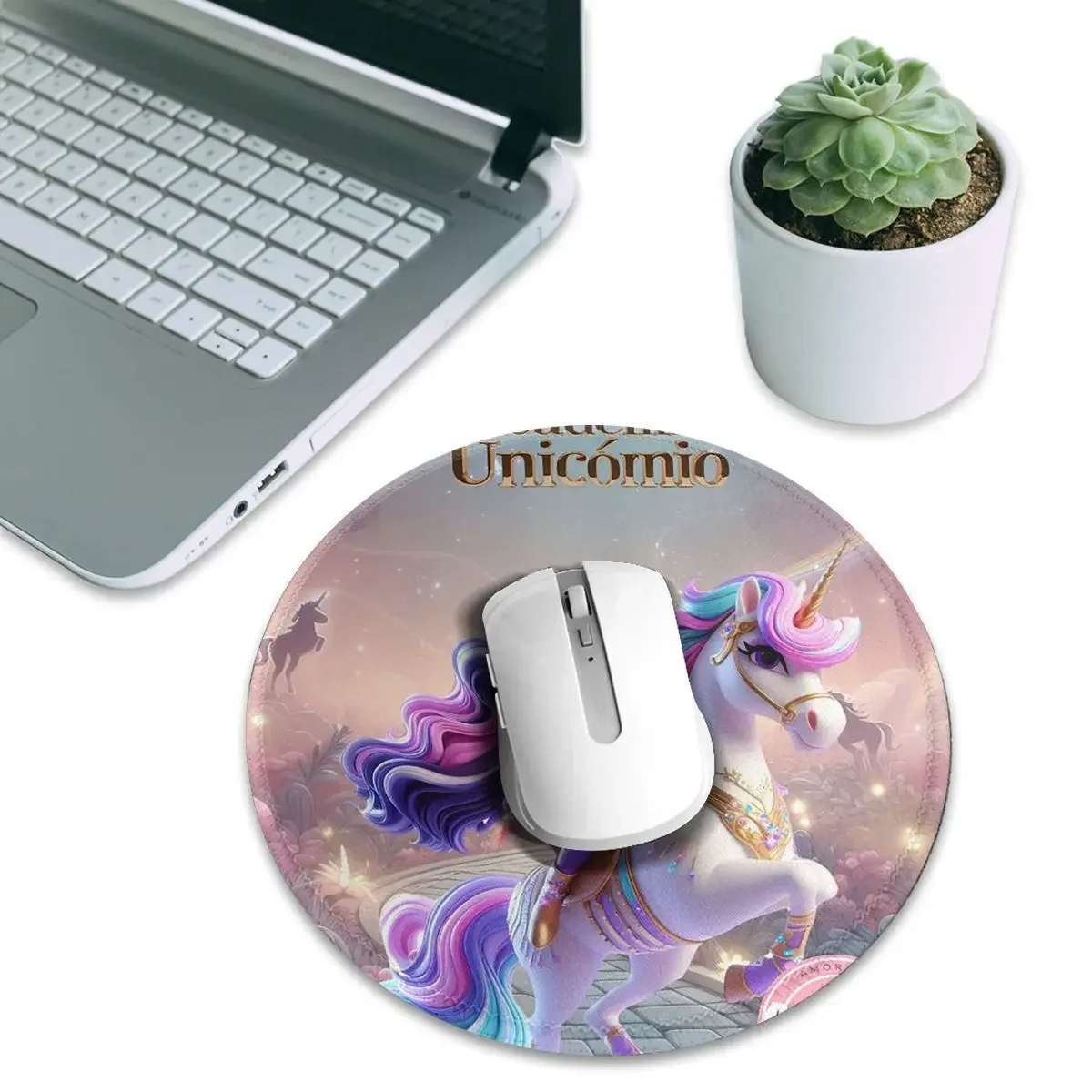 Unicorn Academy Round Mouse Pad Computer Keyboard Mouse Mat Gaming Laptop Desk Mat Office Accessories Table Mats