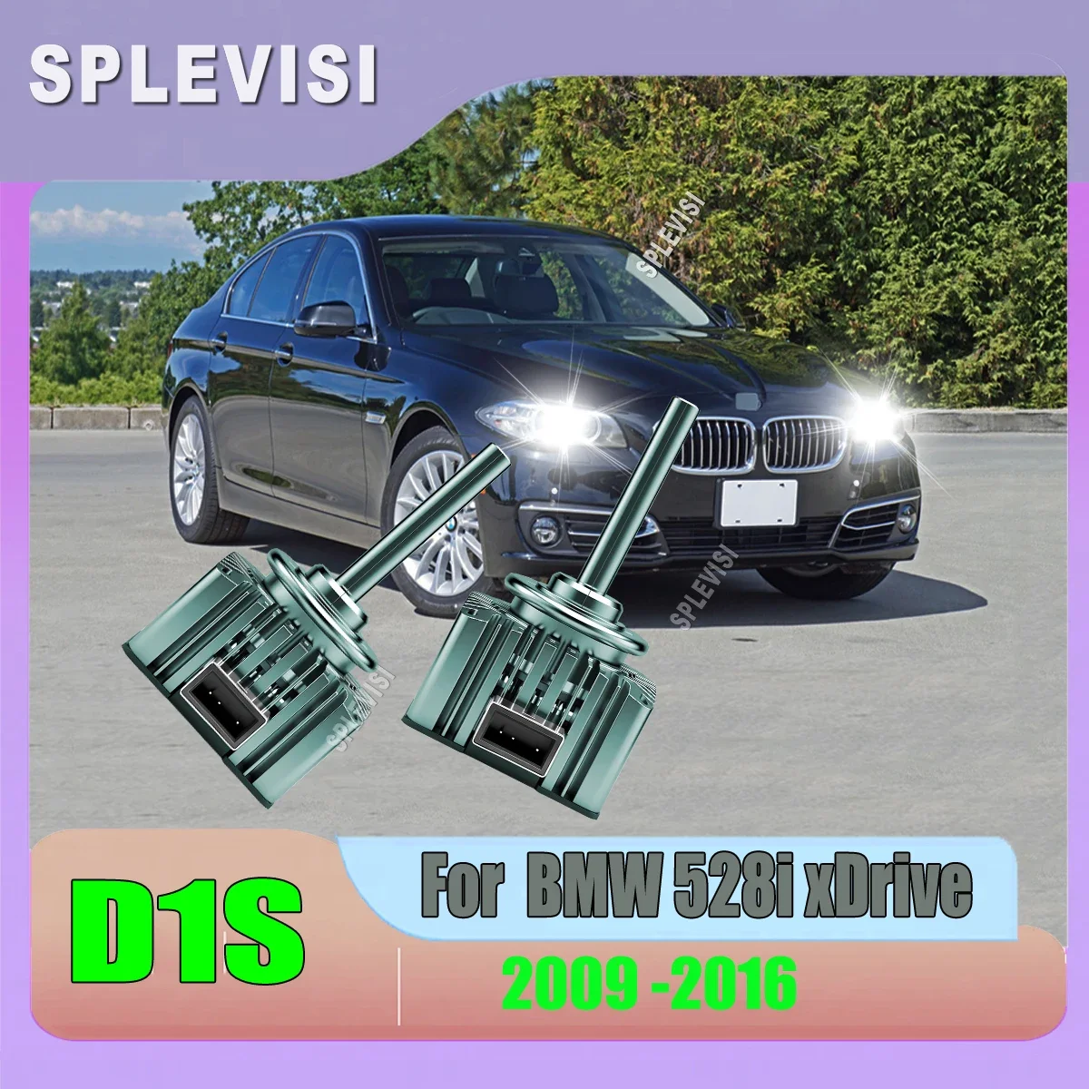 D1S LED Headlight -precision 1:1 placement mimics OEM beam patterns For BMW 528i xDrive 2009 2010 2011 2012 2013 2014 2015 2016