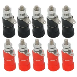 5Pcs 4mm Banana Socket Professional Binding Post Nut Banana Plug Jack Connector Nickel Plated