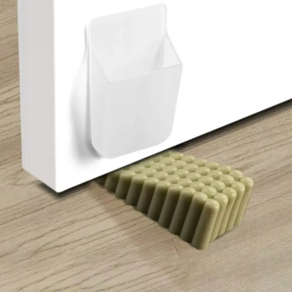 Door Blocking Device Silicone Door Stopper Reduce Noise Doorstop with Storage Box Anti Collision Wall Protectors Hardware