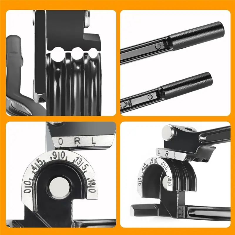 AT05-Tube Bender -180 Degree 3 In 1 Pipe Bender Suitable For Bending 1/4Inch 5/16Inch 3/8Inch OD Copper,Brass & Steel Pipes