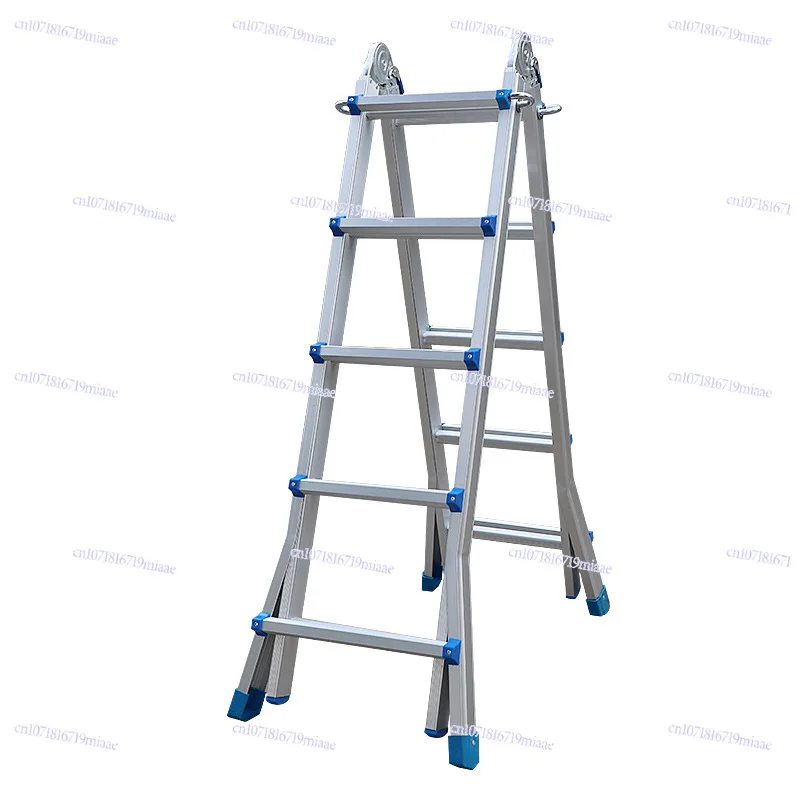 Thickened Aluminum Alloy Folding Ladder Multi-functional Portable Engineering Ladder Household Herringbone Little Giant