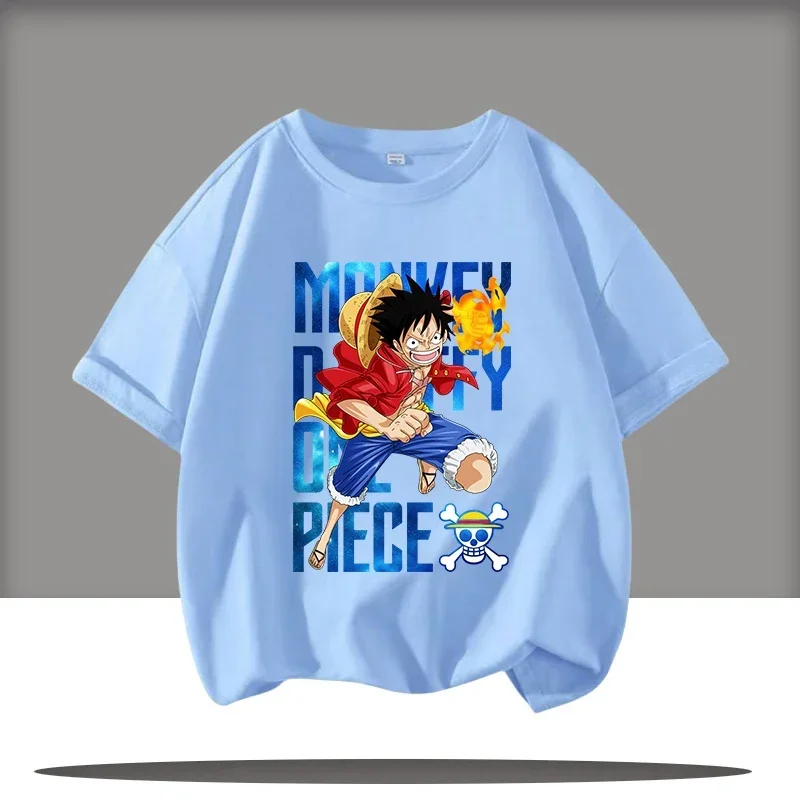 

Children Road Red (Luffy's Cartoon Print) Girls' Casual Top 2026 New Edition One Piece Boys' Sport Shirt for Summer T-Shirt for