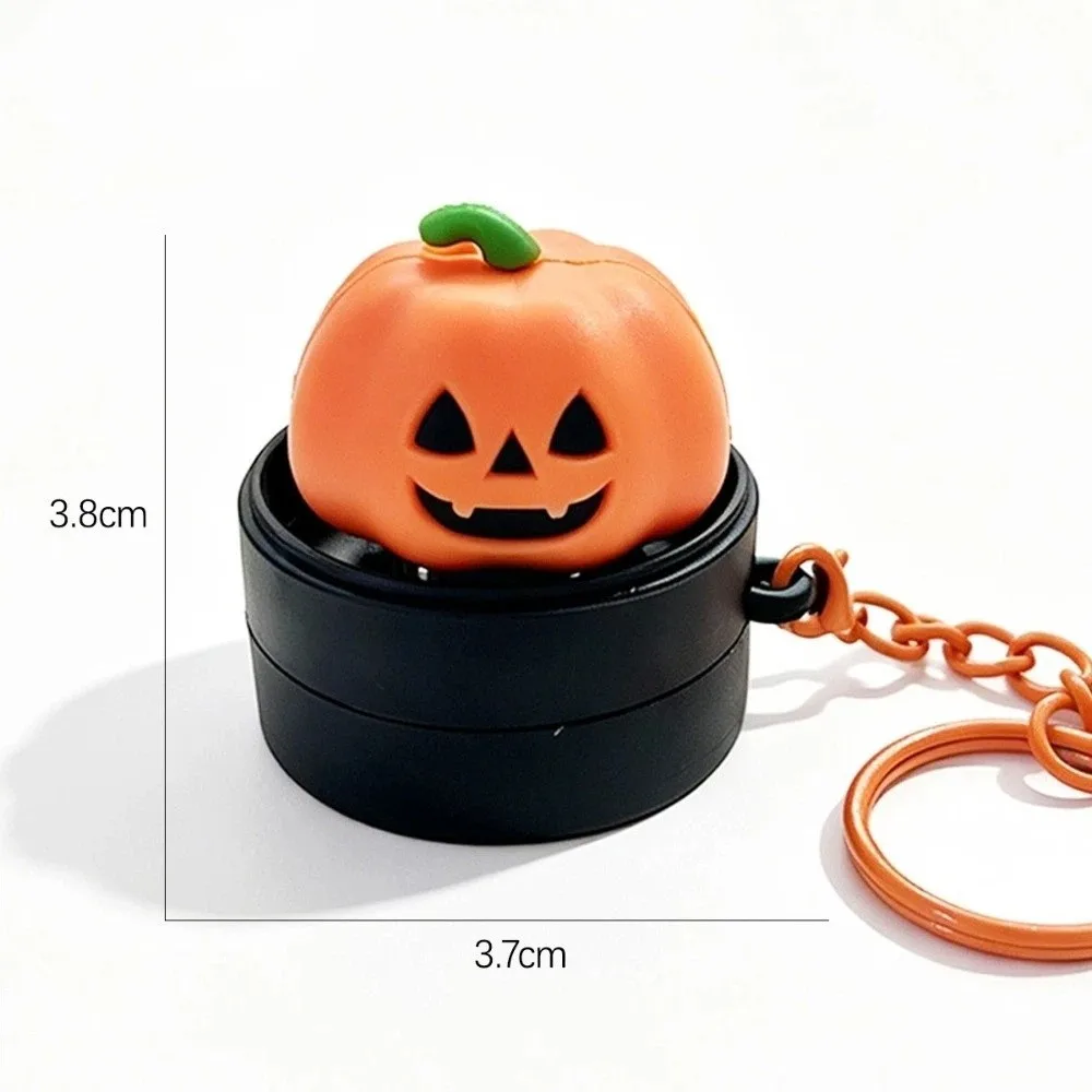 Pumpkin Shape Fidget Keychain Sound Button Portable Ornament Stress Relief Press Button Novelty Design Pumpkin Keychain