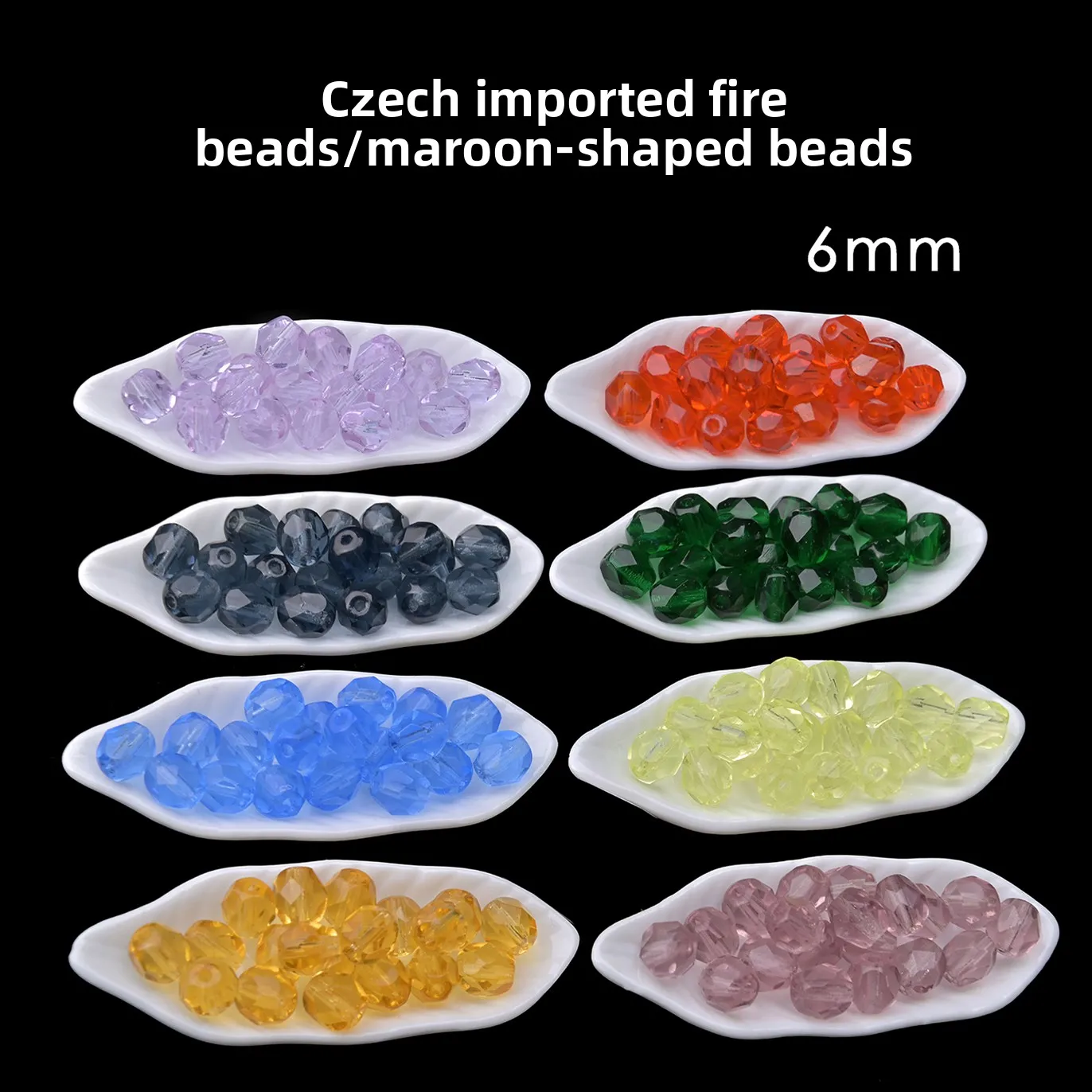 

PRECIOSA 6mm Fire Polished Faceted Czech Crystal Beads Bulk for DIY Jewelry Craft Supplies