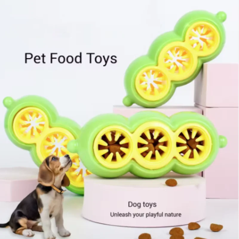 Dog Treat Puzzle Toy - Pea Shaped Dog Treat Dispensing Toy