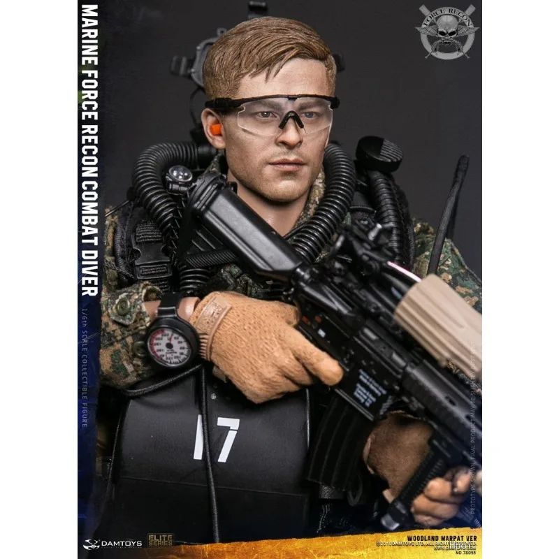 DAMTOYS Genuine 78055 1/6 USMC Marine Corps Force Reconnaissance Combat Diver Forest Camouflage Edition Finished Product Model