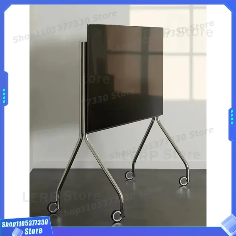 Universal Floor TV Stand with Wheels Adjustable Height Mobile Bracket for LCD LED Screen Modern Rolling Trolley Base