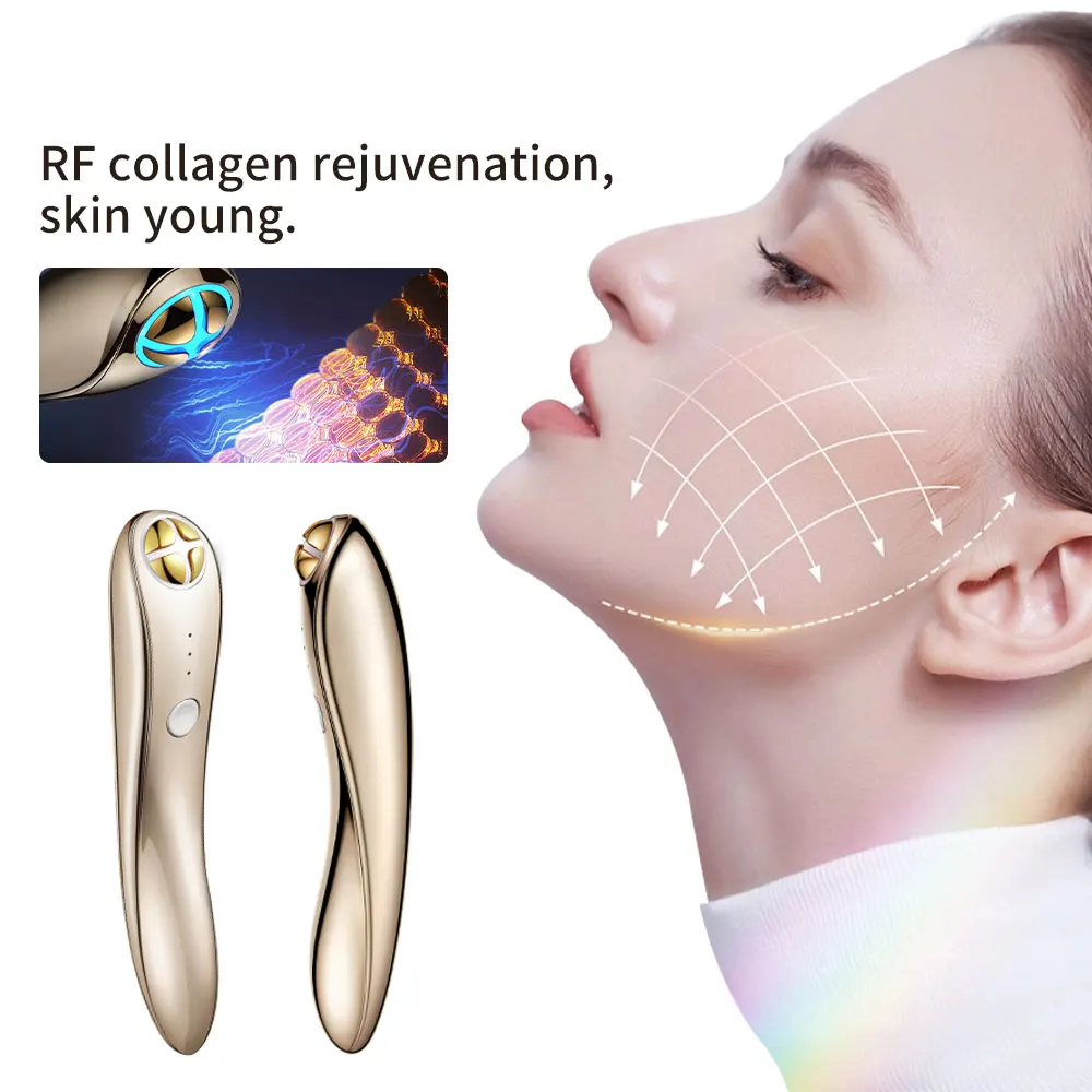 Mini Face Collagen Gun Lift Firming Import Massage Rechargeable Ems Red Rf Beauty Instrument