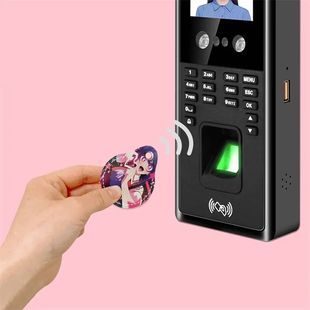 Oshi No Ko Hoshino Ai 1 قطعة بو الجلود المفاتيح واقية قفل الباب التحكم في الوصول العلامات حافظة للبطاقات مفتاح العلامة الدائري #6