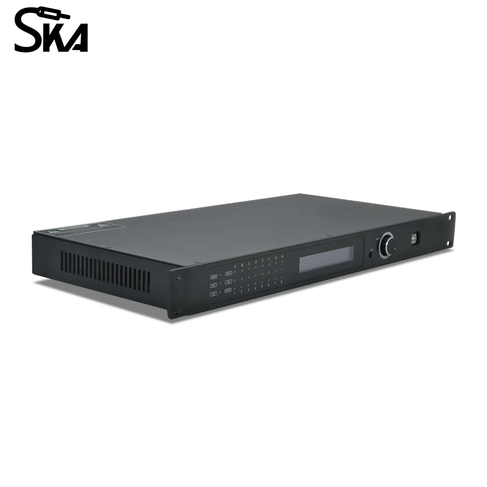 8 Input 8 Output Audio Processor DSP Network Power Amplifier Pro Compact Matrix Processor Mixer for Conference Room Hotel School