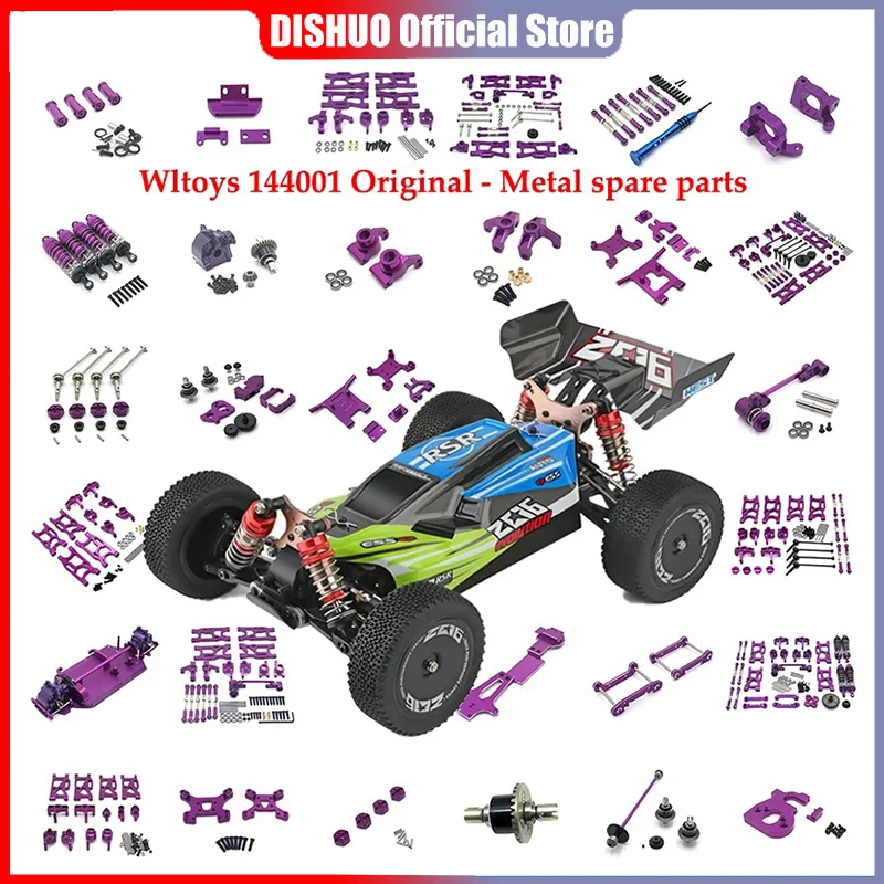 For WLtoys 144010 144001 144002 124017 124019 RC Car, Metal Conversion Parts, Upgrade Kits, Wearing Parts Replacement