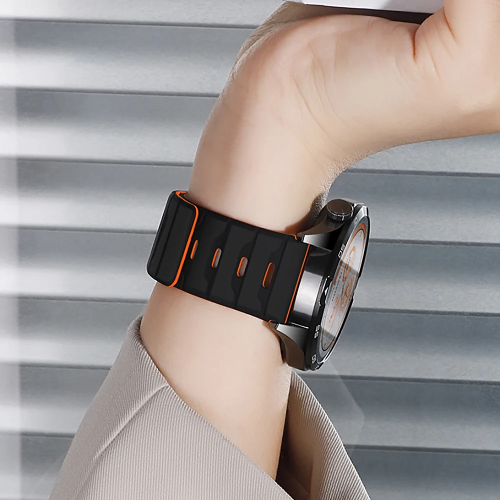 20 22mm for Garmin Venu 4 45mm/Venu 3 2 SQ Vivoactive 5 6 3 4 Magnetic loop Silicone Band Forerunner 265 255 165 570 645 Strap view 3
