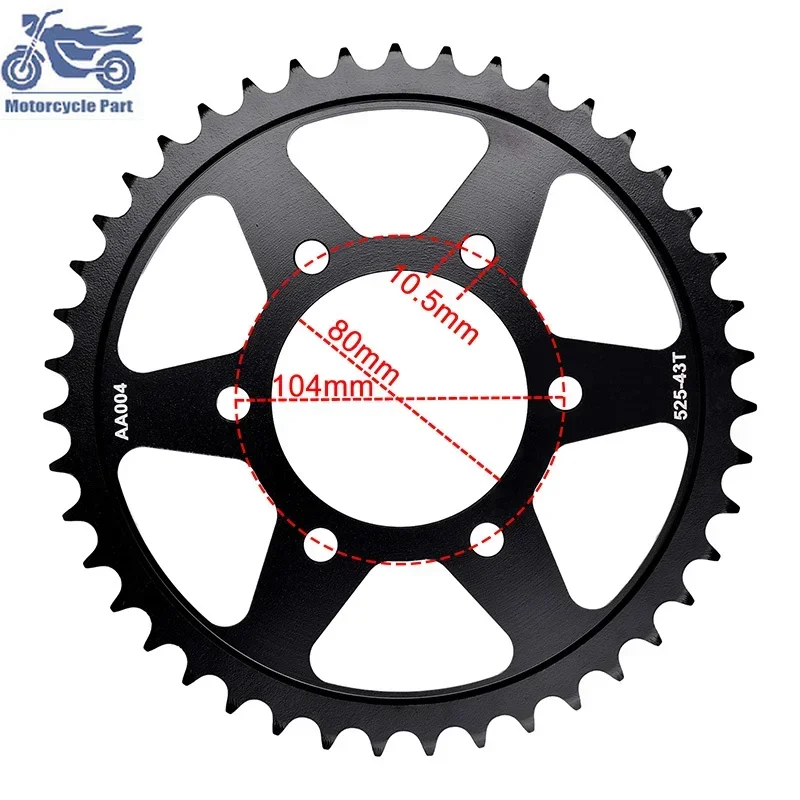 525 15T 43T Motorbike Front Rear Sprocket Carburized Steel 20CrMnTi for KAWASAKI Z1000 Z1000R KLZ1000 KLZ 1000 Ver/sys ABS 1000S