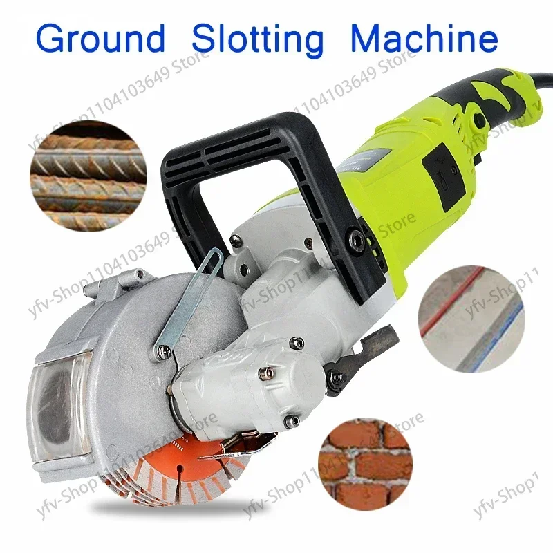 220V Electric Wall Chaser Groove Cut Machine 0-40mm Wall Slotting Machine Steel Concrete Cut Ground Dark Line Slotter Machine