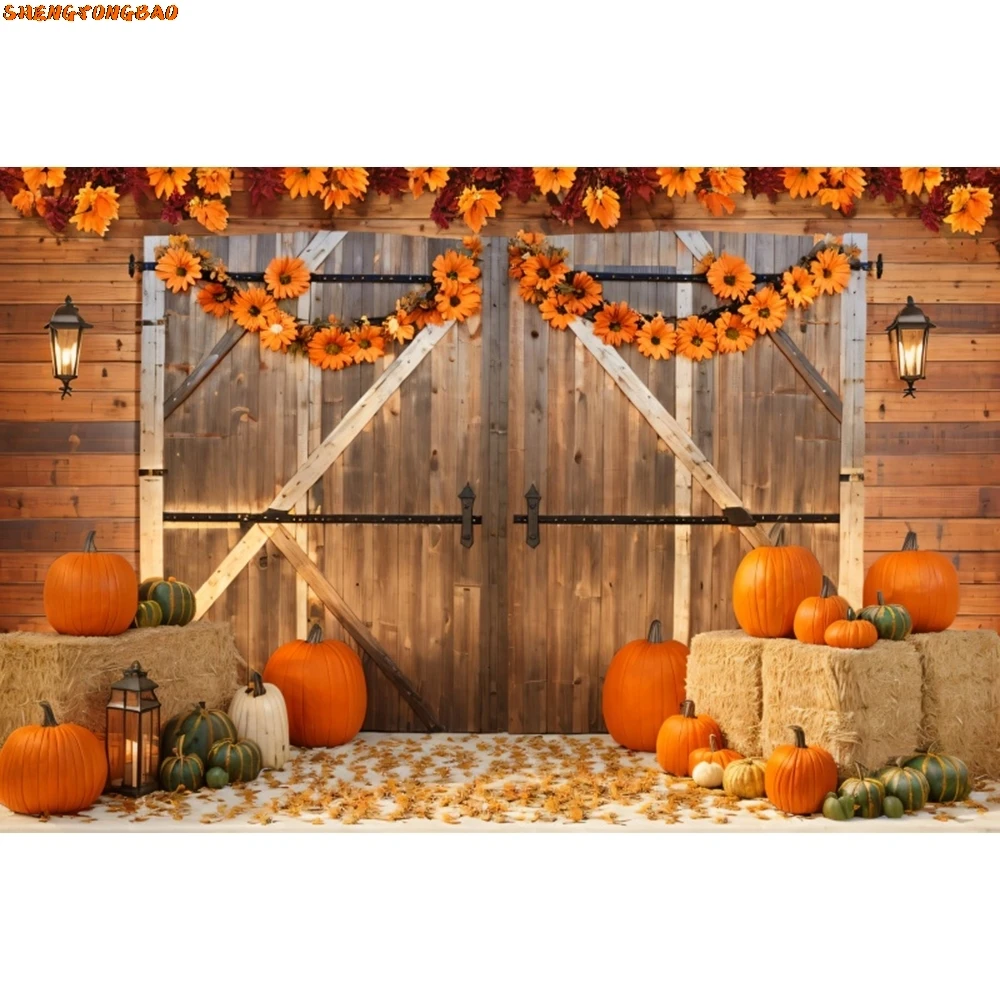 Toile de fond de Thanksgiving d'automne pour la photographie, fond de récolte d'automne, décor de fête d'anniversaire de douche de bébé, studio photo de Aliments d'érable