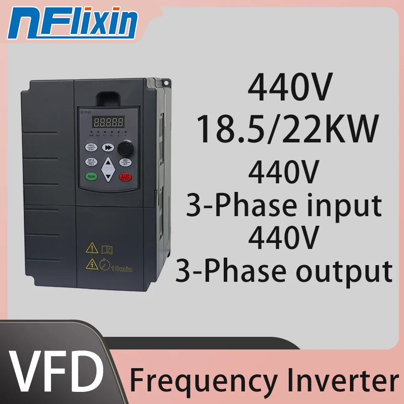 Frequency Converter For Motor 440V 18.5KW/22KW/30KW/37KW/45KW/55KW 3Phase Input And Three Output 440V AC Drive VFD Inverter