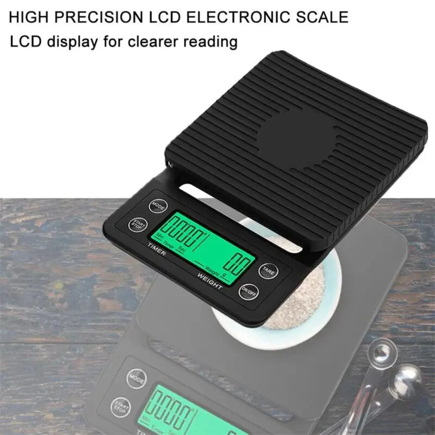 

1pc Precision Coffee Dropping Scale 0.1g Coffee Dropping Scale With Timer Digital Scale High Precision LCD Scale