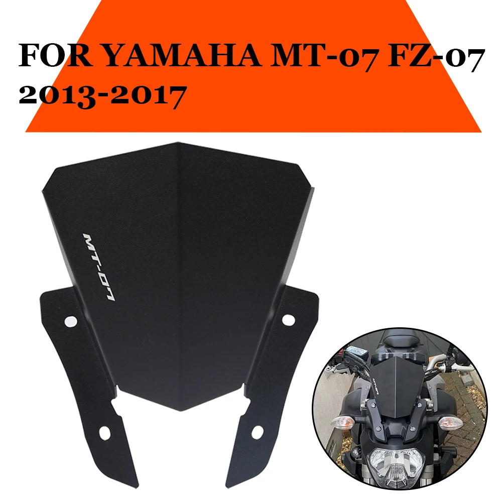 Front Windshield Accessories For YAMAHA MT 07 MT07 MT-07 FZ-07 2013 2014 2015 2016 2017 Motorbike Wind Deflector Windscreen Cap