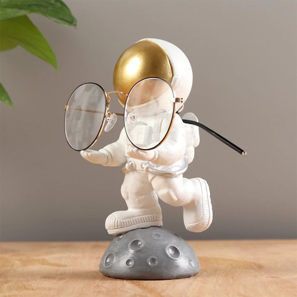 

Spaceman Resin Astronaut Glasses Holder Decorative Eyeglass Stand Office Desktop Sunglasses Display Rack Home Decor