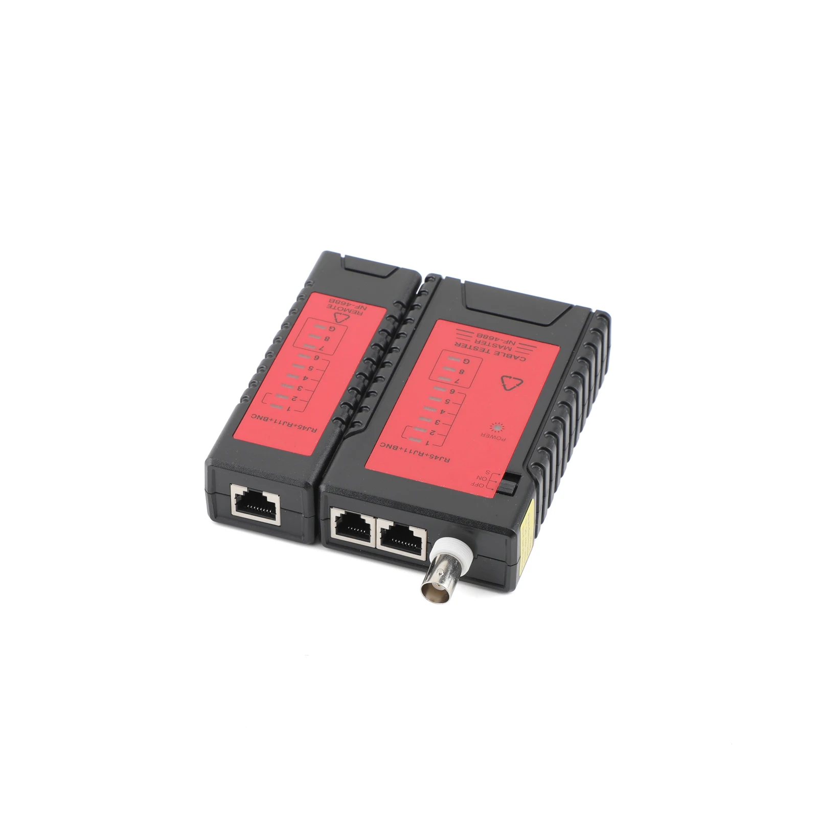 Tester per cavi ad alte prestazioni NF-468B, compatibile con RJ45, RJ11, con funzione di protezione POE, con connettore femmina BNC