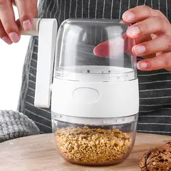 Nut Grinder Food Grade ABS Hand-Crank Garlic Grinder Nut Masher Gadget Manual Peanut Chopper Dried Fruit Kitchen Tools For Home